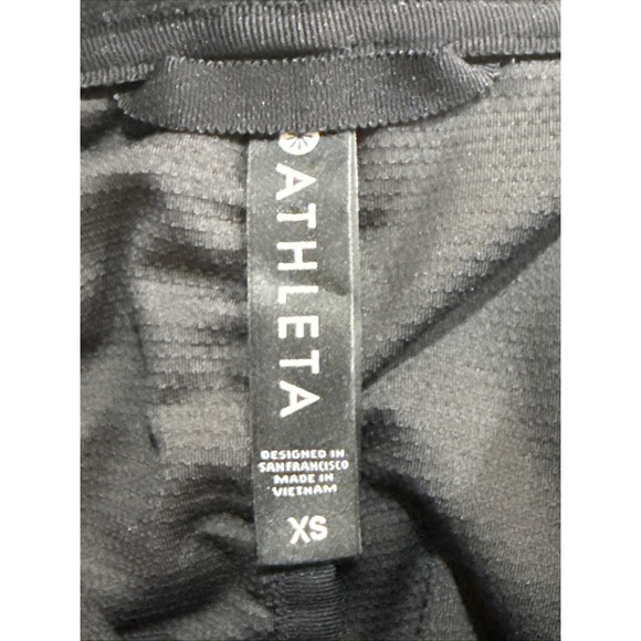 Athleta Black Hooded Full Zip Longline Athleisure Jacket Women's Size XS - Picture 9 of 11